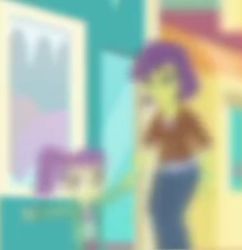 Size: 220x228 | Tagged: safe, derpibooru import, screencap, lily pad (equestria girls), victoria, equestria girls, equestria girls series, rollercoaster of friendship, background human, blurry, cropped, needs more jpeg, op i can't see shit, picture for breezies
