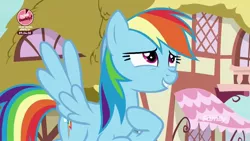 Size: 1920x1080 | Tagged: safe, derpibooru import, screencap, rainbow dash, pony, the washouts (episode), bake it like buddy, solo