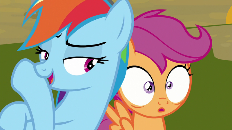 Size: 1280x720 | Tagged: derpibooru import, rainbow dash, safe, scootaloo, screencap, the washouts (episode)