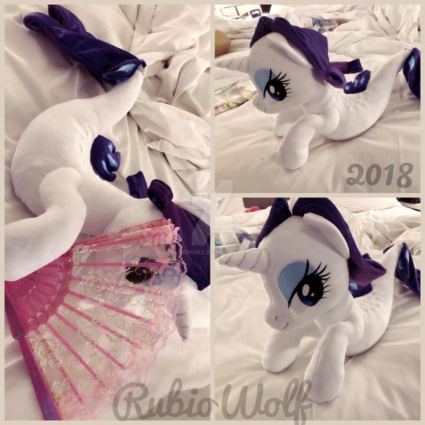 Size: 1600x1600 | Tagged: artist:rubiowolf, derpibooru import, female, irl, photo, plushie, rarity, safe, seaponified, seapony (g4), seapony rarity, solo, species swap