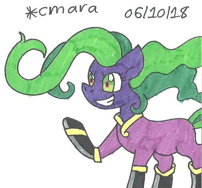 Size: 788x734 | Tagged: artist:cmara, derpibooru import, mane-iac, power ponies (episode), safe, solo, traditional art