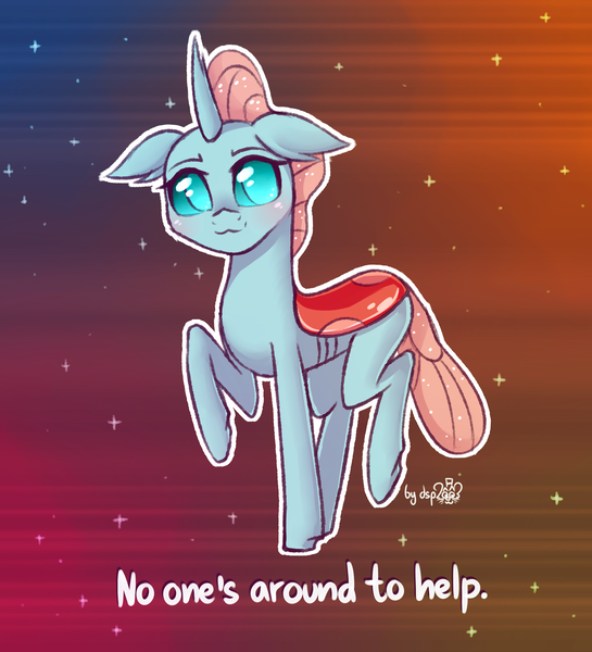 Size: 1600x1760 | Tagged: :3, abstract background, a hat in time, artist:dsp2003, blushing, changedling, changeling, cute, derpibooru import, diaocelles, female, no one's around to help, ocellus, parody, safe, solo, stars