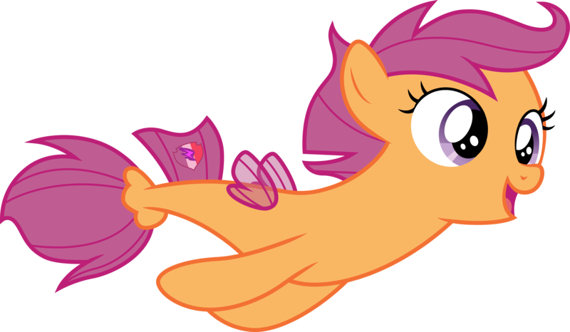 Size: 5152x3000 | Tagged: .ai available, artist:cloudyglow, derpibooru import, open mouth, safe, scootaloo, seaponified, seapony (g4), seapony scootaloo, simple background, solo, species swap, surf and/or turf, swimming, transparent background, vector