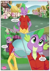 Size: 1200x1697 | Tagged: anthro, artist:bbmbbf, comic, comic:an apple's core is always hardcore, derpibooru import, equestria untamed, palcomix, safe, spike