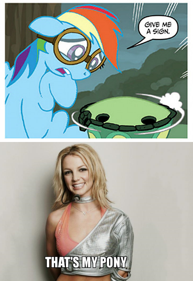 Size: 392x570 | Tagged: ...baby one more time, britney spears, comic, derpibooru import, idw, idw micro series, joke, meme, rainbow dash, safe, song reference, tank, that's my pony, that's my x