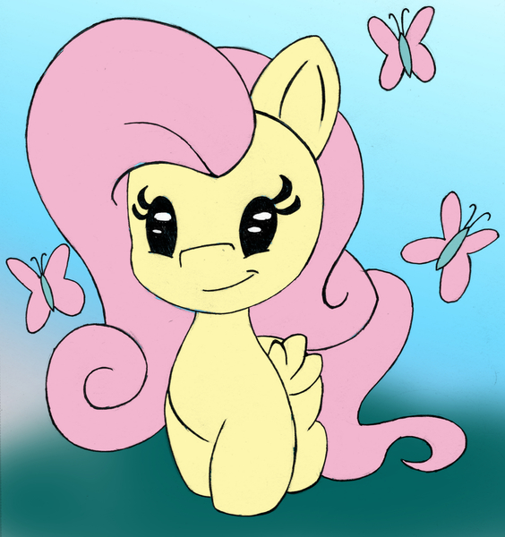 Size: 1650x1756 | Tagged: artist:zemer, butterfly, cute, derpibooru import, fluttershy, mcdonald's happy meal toys, safe, shyabetes, toy