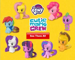 Size: 914x728 | Tagged: applejack, cutie mark crew, derpibooru import, fluttershy, happy meal, mcdonald's, mcdonald's happy meal toys, off model, pinkie pie, rainbow dash, rarity, safe, spike, starlight glimmer, toy, twilight sparkle