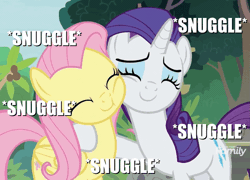 Size: 683x492 | Tagged: safe, derpibooru import, edit, edited screencap, screencap, fluttershy, rarity, pegasus, pony, unicorn, fake it 'til you make it, adorable face, animated, best friends, caption, cropped, cute, cutie mark, daaaaaaaaaaaw, discovery family logo, eyelashes, eyes closed, eyeshadow, female, friendshipping, hnnng, hug, huggies, image macro, imma snuggle you, makeup, mare, meme, nuzzling, raribetes, rarity is a marshmallow, shipping fuel, shyabetes, snuggling, text