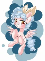 Size: 1118x1506 | Tagged: dead source, safe, artist:舟boat, derpibooru import, cozy glow, pegasus, pony, school raze, bow, female, filly, foal, looking at you, pixiv, simple background, solo, white background