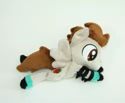 Size: 800x663 | Tagged: safe, artist:yukamina-plushies, derpibooru import, oc, oc:harry, unofficial characters only, pegasus, pony, beanie (plushie), irl, male, photo, plushie, prone, solo, spread wings, stallion, wings