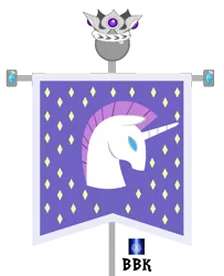 Size: 1829x2257 | Tagged: safe, artist:bb-k, derpibooru import, pony, unicorn, hearth's warming eve (episode), crown, flag, hanging banner, jewelry, no pony, object, regalia, simple background, transparent background, unicorn tribe, unicornia