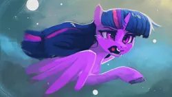 Size: 1920x1080 | Tagged: safe, artist:hierozaki, derpibooru import, twilight sparkle, twilight sparkle (alicorn), alicorn, pony, crying, female, mare, open mouth, solo