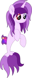 Size: 4041x9618 | Tagged: absurd resolution, artist:cirillaq, derpibooru import, female, oc, oc:purple eye, safe, seapony (g4), simple background, solo, species swap, transparent background