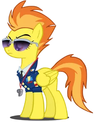 Size: 5000x6333 | Tagged: absurd resolution, artist:camsy34, derpibooru import, safe, simple background, solo, spitfire, spitfire's eyebrows, sunglasses, transparent background, vector, wonderbolts academy