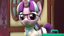 Size: 1920x1080 | Tagged: 3d, artist:goatcanon, clothes, comic, comic:lyra's story, derpibooru import, glasses, looking at you, meme, safe, scientist, solo, source filmmaker, staring into your soul, starlight glimmer, wow! glimmer