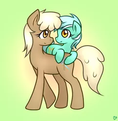 Size: 566x584 | Tagged: safe, artist:marikaefer, derpibooru import, lyra heartstrings, mjölna, earth pony, pony, ask sandy pony, female, filly, filly lyra, mare, younger