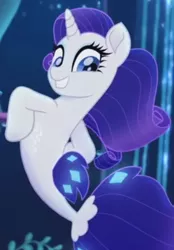 Size: 368x530 | Tagged: cropped, derpibooru import, my little pony: the movie, rarity, safe, screencap, seaponified, seapony (g4), seapony rarity, solo, species swap, stupid sexy rarity