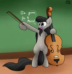 Size: 1720x1771 | Tagged: safe, artist:the-furry-railfan, derpibooru import, octavia melody, earth pony, pony, asdfmovie, bipedal, bow (instrument), cello, cello bow, cute, image, musical instrument, png, silly, standing, tavibetes