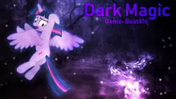 Size: 3840x2160 | Tagged: alicorn, artist:game-beatx14, artist:missgoldendragon, derpibooru import, forest, music, safe, solo, twilight sparkle, twilight sparkle (alicorn), youtube link