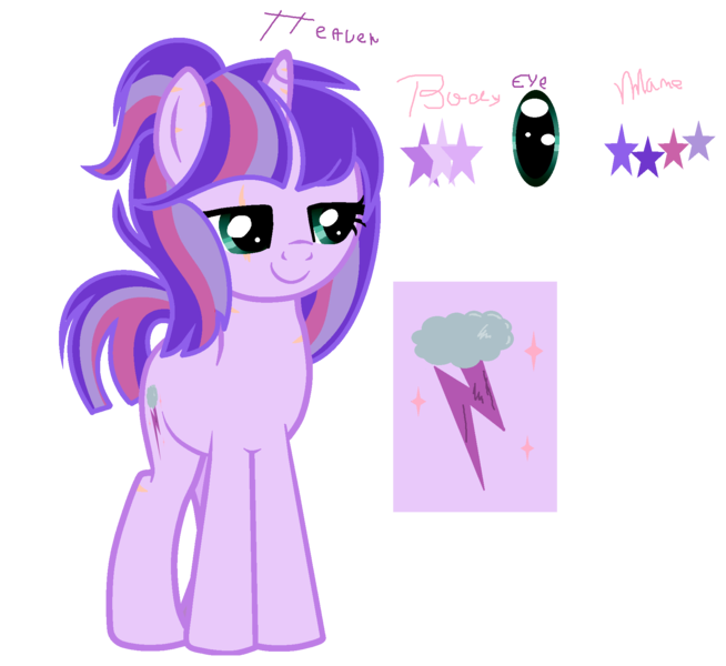 Size: 1848x1696 | Tagged: safe, artist:xxcutecookieswirlsxx, derpibooru import, oc, oc:heaven, pony, unicorn, female, mare, offspring, parent:soarin', parent:twilight sparkle, parents:soarlight, reference sheet, simple background, solo, transparent background