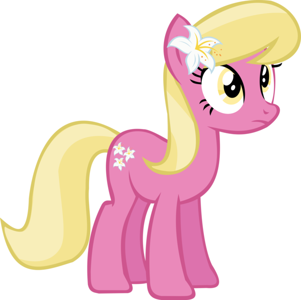 Size: 5938x5920 | Tagged: safe, artist:thebosscamacho, derpibooru import, lily, lily valley, earth pony, pony, a friend in deed, absurd resolution, background pony, female, flower, flower in hair, lily (flower), mare, simple background, solo, transparent background, vector