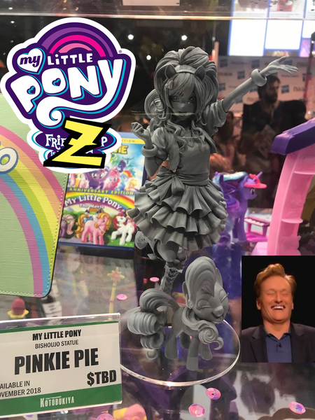 Size: 768x1024 | Tagged: conan o'brien, derpibooru import, edit, human, humanized, irl, kotobukiya, new york comic con, photo, photo edit, pinkie pie, safe