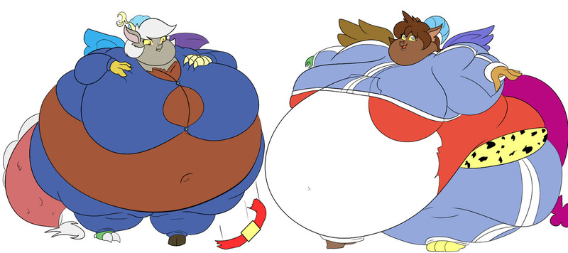 Size: 1280x569 | Tagged: artist:mad'n evil, belly, big belly, big breasts, breasts, butt, derpibooru import, discord, draconequus, draconequus oc, eris, fat, huge belly, huge breasts, huge butt, huge eris, impossibly large belly, impossibly large breasts, impossibly large butt, inflation, large butt, morbidly obese, obese, oc, oc:wonka, questionable, rule 63, simple background, wardrobe malfunction, white background