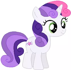 Size: 282x280 | Tagged: safe, artist:selenaede, artist:user15432, derpibooru import, sweetie belle, sweetie belle (g3), pony, unicorn, base used, g3, g3 to g4, generation leap, hasbro, hasbro studios, simple background, solo, white background