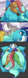 Size: 800x2200 | Tagged: anthro, artist:mad'n evil, ask eris the lover of big, belly, big belly, breasts, comic, comic:a bigger dragon lord, derpibooru import, discord, dragon, dragonlard ember, dragon lord ember, embercord, erember, eris, fat, female, huge belly, inflation, kissing, lesbian, male, obese, princess ember, rule 63, shipping, straight, suggestive, tumblr:ask eris the lover of big, weight gain, weight gain comic, weight gain sequence, weight gain spell