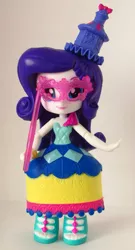 Size: 963x1785 | Tagged: safe, artist:whatthehell!?, derpibooru import, rarity, equestria girls, bracelet, carousel dress, clothes, doll, equestria girls minis, hat, irl, jewelry, lantern, mask, merchandise, photo, skirt, theme park, toy