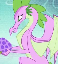 Size: 970x1080 | Tagged: cropped, derpibooru import, dragon, dragon egg, dragoness, egg, father knows beast, female, safe, screencap, solo focus, spike's egg, spike's fake mother