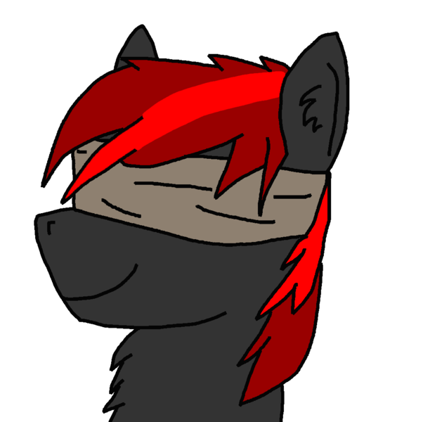 Size: 1058x1055 | Tagged: safe, artist:789it789, derpibooru import, oc, oc:abel, unofficial characters only, pony, blindfold, bust, d'lirium, game, portrait, red and black oc, simple background, solo, transparent background