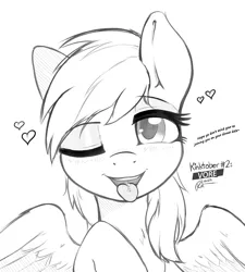 Size: 2550x2838 | Tagged: suggestive, artist:ratofdrawn, derpibooru import, edit, lightning dust, rainbow dash, soarin', pegasus, pony, blushing, cute, dashabetes, dialogue, drool, fetish, floating heart, grayscale, heart, imminent vore, inktober, kinktober, kinktober2018, looking at you, macro, micro, monochrome, multiple prey, one eye closed, open mouth, preddash, size difference, tongue out, vore, wink