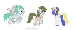 Size: 1279x526 | Tagged: safe, artist:dawnfire, derpibooru import, ponified, pony, haku, hayao miyazaki, howl, howl's moving castle, princess mononoke, san, simple background, spirited away, studio ghibli, transparent background