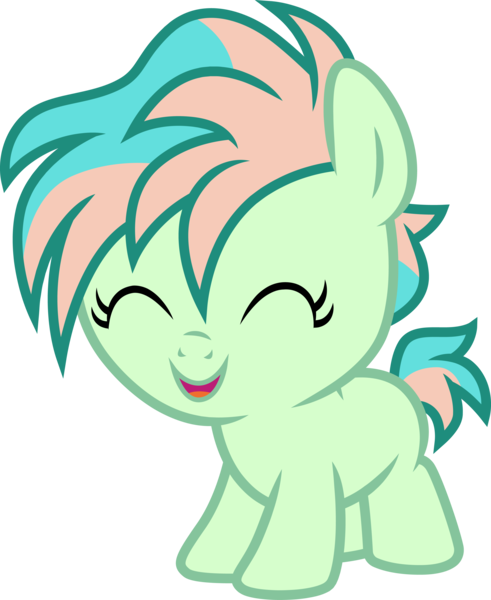 Size: 3000x3667 | Tagged: safe, artist:cloudyglow, derpibooru import, coral currents, earth pony, pony, the hearth's warming club, baby, baby pony, cute, eyes closed, female, filly, foal, sandbar's family, simple background, solo, transparent background, vector