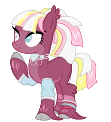 Size: 1021x1131 | Tagged: safe, artist:angelofthewisp, derpibooru import, oc, oc:rhythmic energy, unofficial characters only, earth pony, pony, anklet, armband, blaze (coat marking), bracelet, choker, cloven hooves, female, heterochromia, jewelry, mare, necklace, raised hoof, simple background, solo, transparent background, unshorn fetlocks, wristband