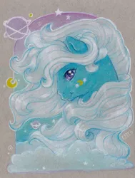 Size: 511x676 | Tagged: artist:silvermoonbreeze, derpibooru import, g1, night glider (g1), safe, solo, traditional art