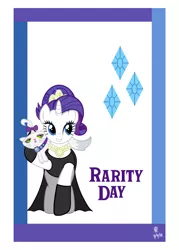 Size: 2000x2800 | Tagged: artist:jazzytyfighter, audrey hepburn, breakfast at tiffany's, cutie mark, derpibooru import, movie poster, movie reference, opalescence, outfit, rarity, rarity day, reference, safe