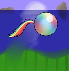 Size: 726x750 | Tagged: artist:hip-indeed, ball, crossover, derpibooru import, jumping, rainball, rainbow dash, rolling, safe, solo, sonic the hedgehog (series), spin dash