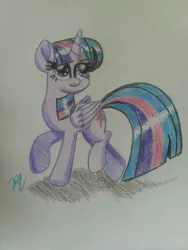 Size: 1224x1632 | Tagged: alicorn, artist:prinrue, derpibooru import, movie accurate, safe, solo, traditional art, trotting, twilight sparkle, twilight sparkle (alicorn)