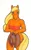 Size: 500x819 | Tagged: suggestive, artist:realisedsin, derpibooru import, applejack, anthro, earth pony, applejack's hat, blushing, bottomless, breasts, clothes, covering, cowboy hat, embarrassed, embarrassed nude exposure, female, freckles, hat, hat censor, hoers, image, jpeg, looking at you, nudity, partial nudity, simple background, solo