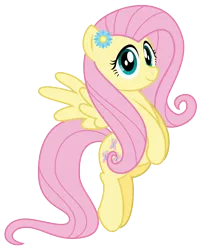 Size: 2486x3109 | Tagged: safe, artist:aleximusprime, derpibooru import, fluttershy, pegasus, pony, flurry heart's story, bio in description, cute, female, flower, flower in hair, looking at you, mare, older, older fluttershy, shyabetes, simple background, smiling, solo, spread wings, transparent background, wings