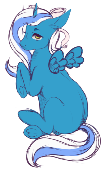 Size: 1108x1894 | Tagged: safe, artist:rosemiilk, derpibooru import, oc, oc:fleurbelle, unofficial characters only, alicorn, pony, alicorn oc, commission, female, frog (hoof), horn, mare, simple background, sitting, solo, transparent background, underhoof, wings