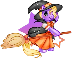 Size: 1140x948 | Tagged: safe, artist:conphettey, derpibooru import, abra-ca-dabra, pony, clothes, costume, cute, g3, halloween, holiday, i can't believe it's not hasbro studios, simple background, solo, transparent background, witch