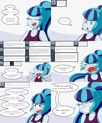 Size: 2000x2400 | Tagged: safe, artist:jake heritagu, derpibooru import, sonata dusk, comic:aria's archives, equestria girls, clothes, comic, dialogue, female, sonata needs all of her ass kicked, speech bubble, tanktop