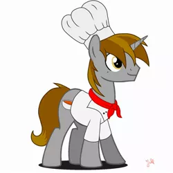 Size: 2000x2000 | Tagged: artist needed, safe, derpibooru import, oc, oc:bouquet garni, pony, unicorn, chef, chef's hat, cook, hat, solo