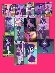 Size: 598x791 | Tagged: safe, artist:spike fancy, derpibooru import, edit, edited screencap, screencap, sci-twi, twilight sparkle, twilight sparkle (alicorn), alicorn, pony, seapony (g4), unicorn, dance magic, equestria girls, equestria girls (movie), equestria girls series, forgotten friendship, friendship games, it's about time, legend of everfree, magical mystery cure, my little pony: the movie, rainbow rocks, season 1, season 2, spoiler:eqg specials, camp everfree outfits, clothes, converse, coronation dress, crystal guardian, crystal prep academy uniform, dress, female, fin wings, geode of telekinesis, glasses, golden oaks library, magical geodes, mare, midnight sparkle, mlp fim's eighth anniversary, ponytail, school uniform, scitwilicorn, seaponified, seapony twilight, shoes, smiling, sneakers, species swap, spread wings, staff, staff of sacanas, super ponied up, twolight, unicorn twilight, wings