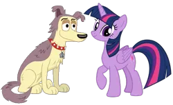 Size: 689x423 | Tagged: alicorn, artist:marcuvan0, derpibooru import, lucky smarts, pound puppies, safe, simple background, transparent background, twilight sparkle, twilight sparkle (alicorn)