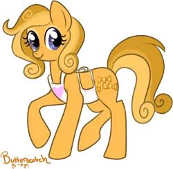 Size: 430x421 | Tagged: artist:lulubell, butterscotch (g1), derpibooru import, g1, g1 to g4, generation leap, safe, simple background, solo, transparent background