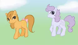 Size: 800x466 | Tagged: artist:butterscotch25, blossom, butterscotch (g1), derpibooru import, g1, g1 to g4, generation leap, safe